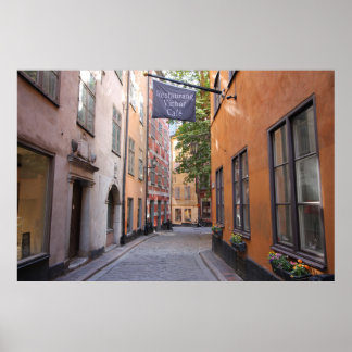 Gamla Stan, Stockholm, Sverige; Pastels Cobbleston Poster