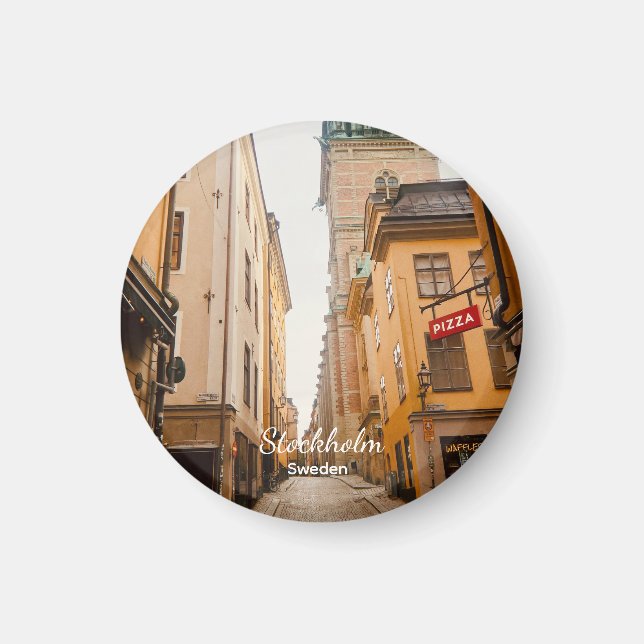 Gamla Stan, Stockholm, Sverige Souvenir Magnet (Framsidan)