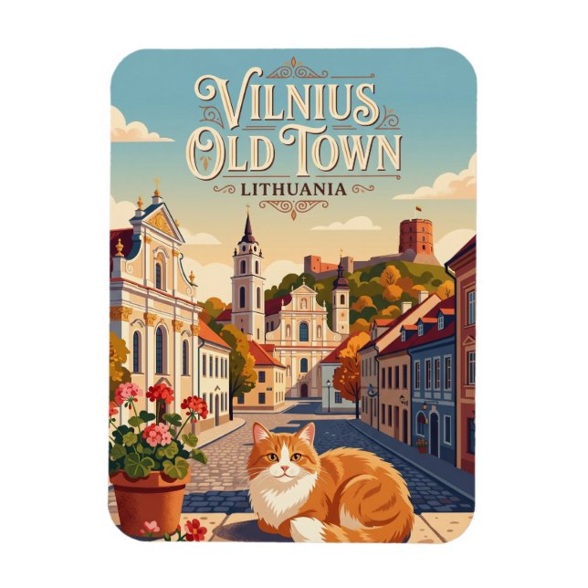 Gamla stan Vilnius Litauen Magnet (Vertikal)