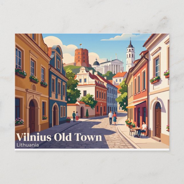 Gamla Stan Vilnius Litauen Vykort (Framsida)
