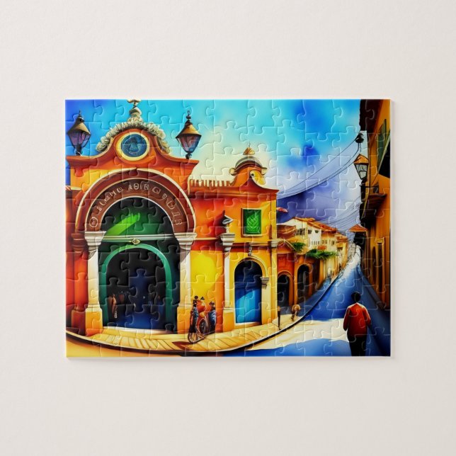 Gamla Stan Vintage Pussel (Horisontell)