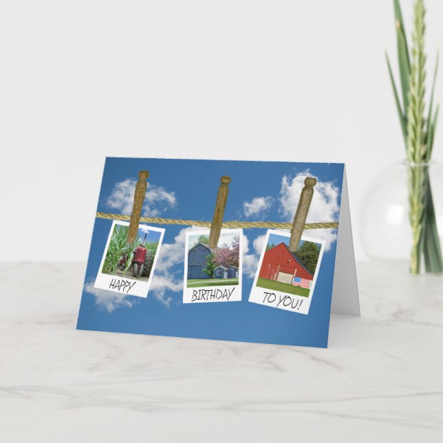 Gamla stativ och traktorögonblicksbilder kort (Framsida)