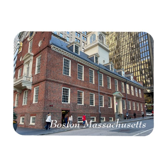 Gamla statliga huset i Boston Massachusetts Magnet (Horisontell)