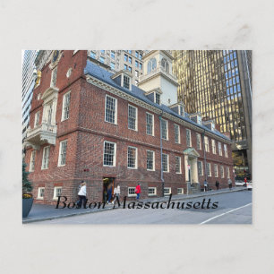 Gamla statliga huset i Boston Massachusetts Vykort