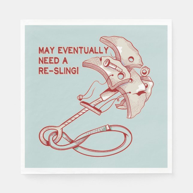 Gamla Sten klättrar lustigt Pappersservett (Framsidan)