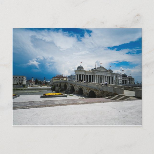 Gamla stenbron i Skopje, Makedonien Vykort (Framsida)