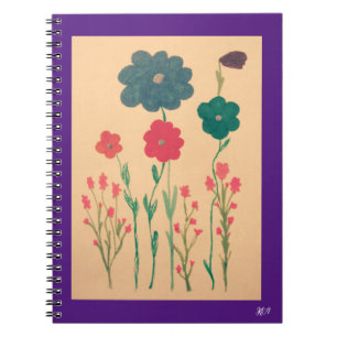 Gamla stil blommigt nostalgia anteckningsbok
