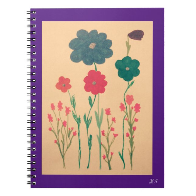 Gamla stil blommigt nostalgia anteckningsbok (Framsidan)