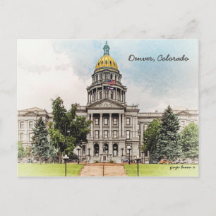 Gamla Stil, Colorado State Huvudstad Bldg, Denver, Vykort