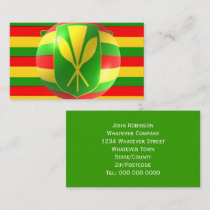 Gamla Stil Hawaiian Flagga Visitkort