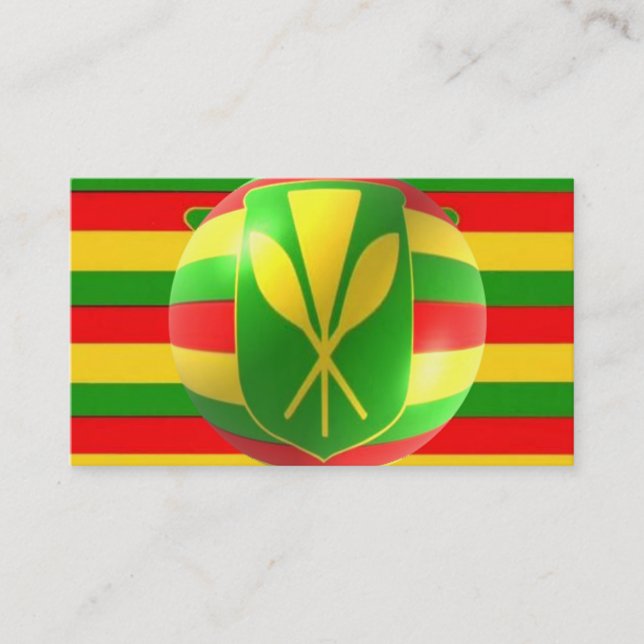 Gamla Stil Hawaiian Flagga Visitkort (Framsida)