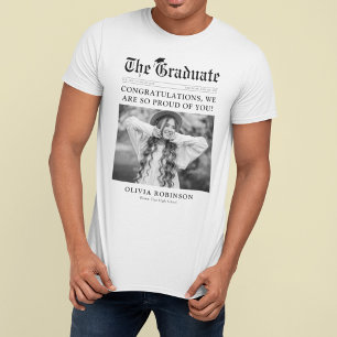 Gamla Stil-tidningsfoto Studenten T Shirt