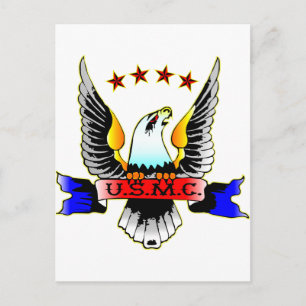 Gamla Stil USMC Vykort