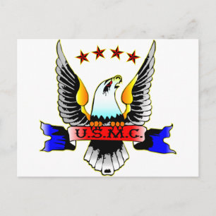 Gamla Stil USMC Vykort
