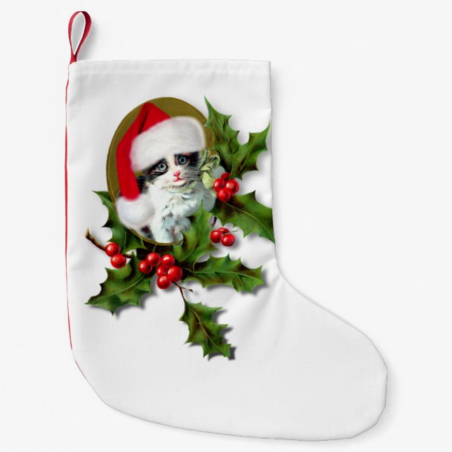 Gamla Stil Vintage-julklaget Liten Julstrumpa (Framsidan)