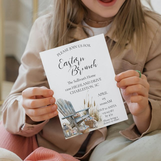 Gamla stolar runt äggen Påsk Brunch Inbjudningar (Skapare uppladdad)