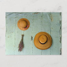 Gamla straw Hats Vykort