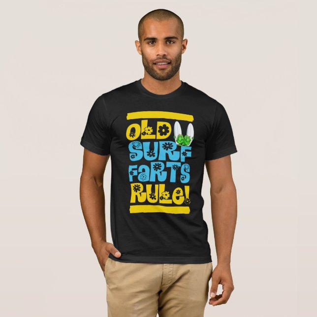 Gamla surf-gubbar (man) t shirt (Hel framsida)