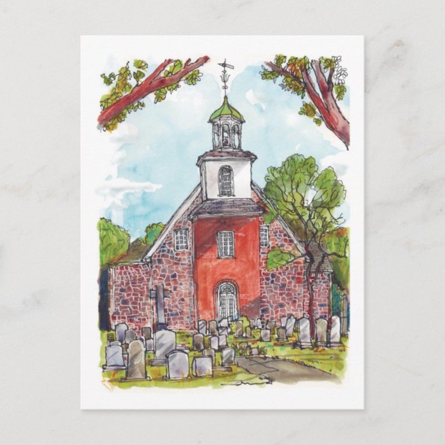 Gamla Swedes Church,Wilmington, Delaware Vykort (Framsida)