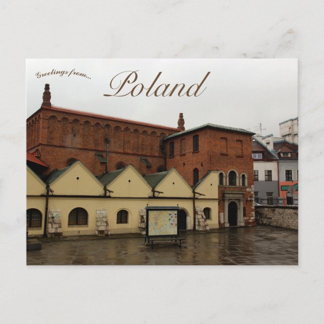 Gamla Synagogue Kazimierz District Kraków Polen Vykort (Framsida)