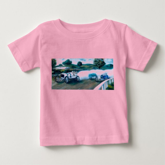 gamla tävling-bilar baby tee (Framsida)