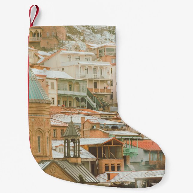 Gamla Tbilisi historiska byggnad. Caucasus Travel  Liten Julstrumpa (Framsidan)