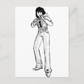 Gamla tecknadens hjälte vykort