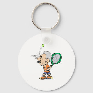 Gamla tennis Player Nyckelring