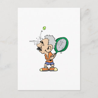Gamla tennis Player Vykort