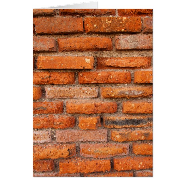 Gamla Terracotta Brick Hälsningskort (Framsidan)
