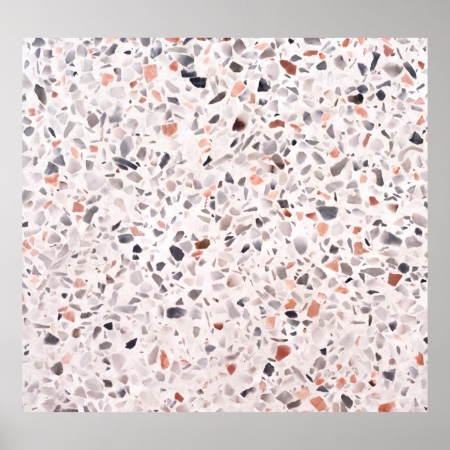 Gamla terrazzo struktur, hamper mönster. poster (Framsidan)