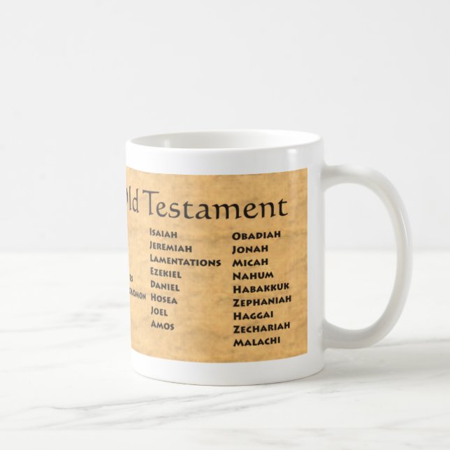 Gamla testamentets böcker kaffemugg (Höger)
