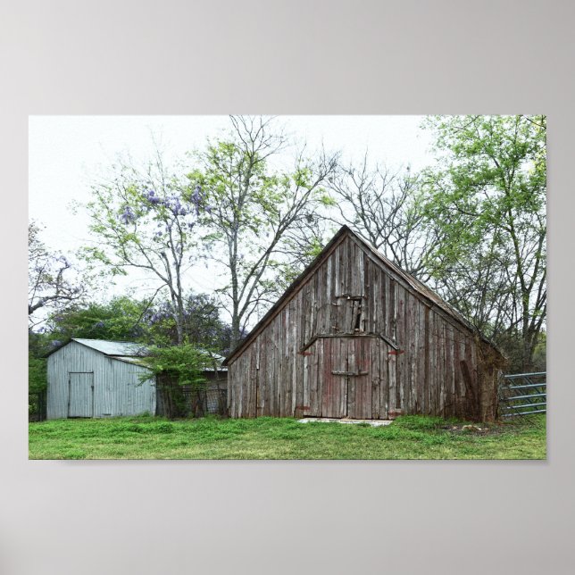Gamla Texas Barn and Shed Poster (Framsidan)