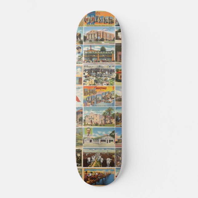 Gamla Texas Postcard Skateboard (Framsida)