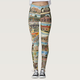 Gamla Texas Postcards Leggings