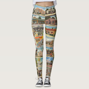 Gamla Texas Postcards Leggings