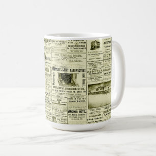 Gamla tidningar kaffemugg