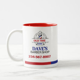 Gamla Time Barber Shop Två-Tonad Mugg