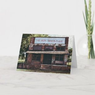 Gamla timer-gamla Byggnad-födelsedagskort Kort