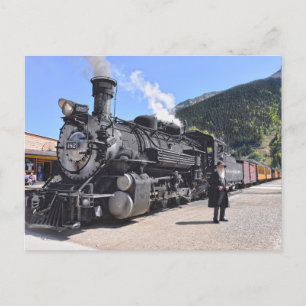 Gamla timer på Silverton, Colorado, Tåg Stop Vykort