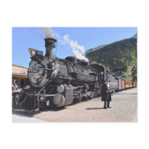 Gamla timer på Silverton, Colorado, Tåg Stop