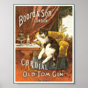 Gamla Tom Gin Vintage affisch