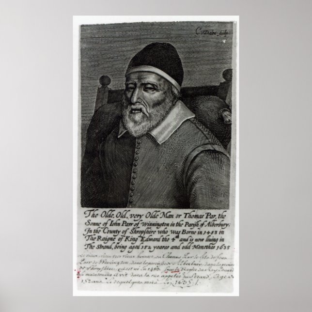 Gamla Tom Parr, 1635 Poster (Framsidan)
