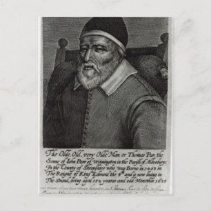 Gamla Tom Parr, 1635 Vykort