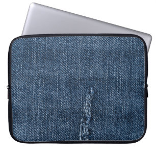 Gamla torn denim: jeans struktur. laptop fodral