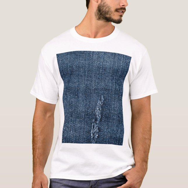 Gamla torn denim: jeans struktur. t shirt (Framsida)