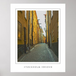 Gamla Town Street - Stockholm Poster