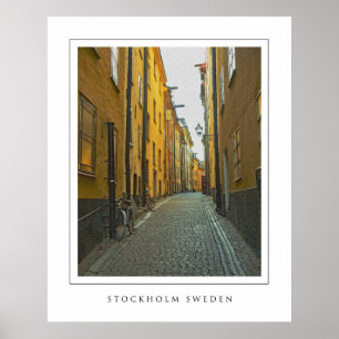 Gamla Town Street - Stockholm Poster