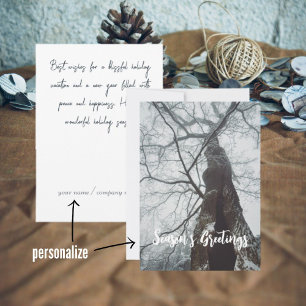 Gamla Träd i Misty Forest Julkort