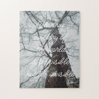 Gamla Träd i Misty Forest Pussel